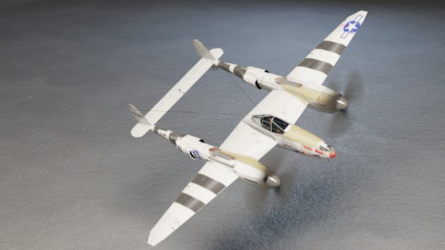 Lockheed P-38 Lightning lowpoly WW2 fighter 3Dモデル in 兵士 3DExport