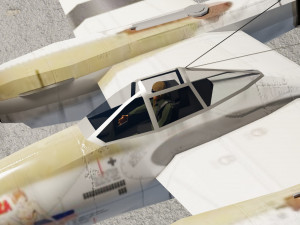 Lockheed P-38 Lightning lowpoly WW2 fighter Modelo 3D
