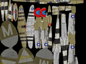 Lockheed P-38 Lightning lowpoly WW2 fighter Modelo 3D
