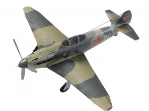 Yakovlev YAK-3 lowpoly WW2 fighter 3D Model