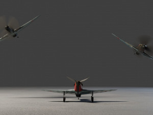 Yakovlev YAK-3 lowpoly WW2 fighter Model 3D