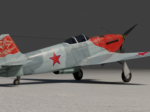 Yakovlev YAK-3 lowpoly WW2 fighter Model 3D
