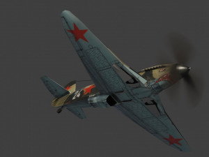 Yakovlev YAK-3 lowpoly WW2 fighter Model 3D