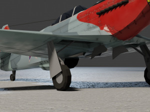Yakovlev YAK-3 lowpoly WW2 fighter Model 3D