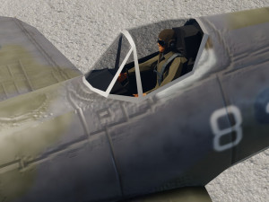 Vought F4U Corsair lowpoly WW2 fighter Modelo 3D