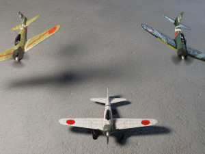 Mitsubishi A6M Zero lowpoly WW2 fighter 3D Model
