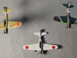 Mitsubishi A6M Zero lowpoly WW2 fighter 3D Model
