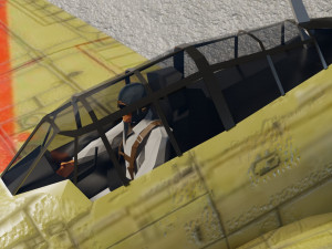 Mitsubishi A6M Zero lowpoly WW2 fighter 3D Model