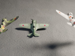 Polikarpov I-16 Donkey lowpoly WW2 fighter 3D 모델
