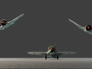 Polikarpov I-16 Donkey lowpoly WW2 fighter 3D 모델