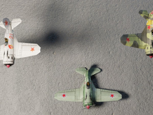 Polikarpov I-16 Donkey lowpoly WW2 fighter 3D 모델