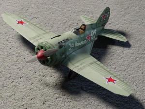 Polikarpov I-16 Donkey lowpoly combattente della Seconda Guerra Mondiale Modello 3D