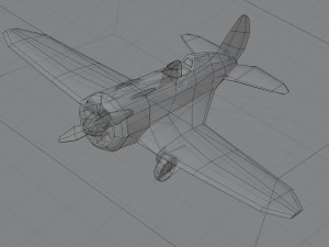 Polikarpov I-16 Donkey lowpoly WW2 fighter 3D 모델