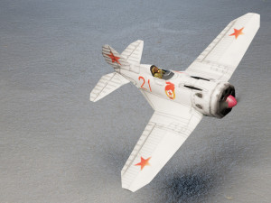 Polikarpov I-16 Donkey lowpoly WW2 fighter 3D 모델