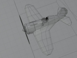 Polikarpov I-16 Donkey lowpoly WW2 fighter 3D 모델