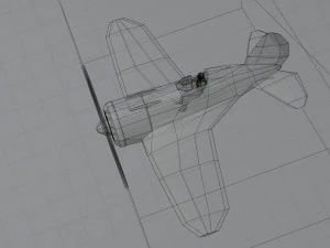 Polikarpov I-16 Donkey lowpoly combattente della Seconda Guerra Mondiale Modello 3D