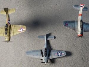 Douglas SBD Dauntless lowpoly WW2 bomber 3D Model
