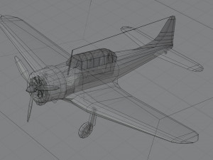 Douglas SBD Dauntless lowpoly WW2 bomber 3D-Modell