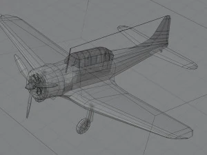 Douglas SBD Dauntless lowpoly WW2 bomber 3D Model