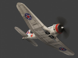Douglas SBD Dauntless lowpoly WW2 bomber 3D-Modell