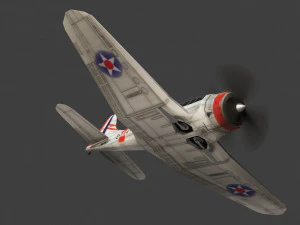 Douglas SBD Dauntless lowpoly WW2 bomber 3D Model