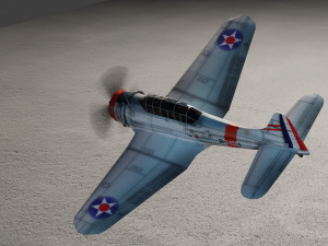 Douglas SBD Dauntless lowpoly WW2 bomber 3D-Modell