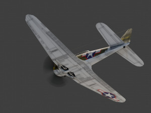Douglas SBD Dauntless lowpoly WW2 bomber 3D-Modell