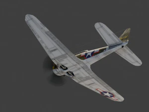 Douglas SBD Dauntless lowpoly WW2 bomber 3D Model