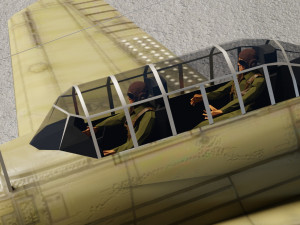 Douglas SBD Dauntless lowpoly WW2 bomber 3D-Modell