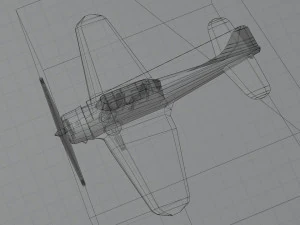 Douglas SBD Dauntless lowpoly WW2 bomber 3D Model
