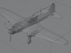 IL-2 Sturmovik lowpoly WW2 attack plane 3D 模型