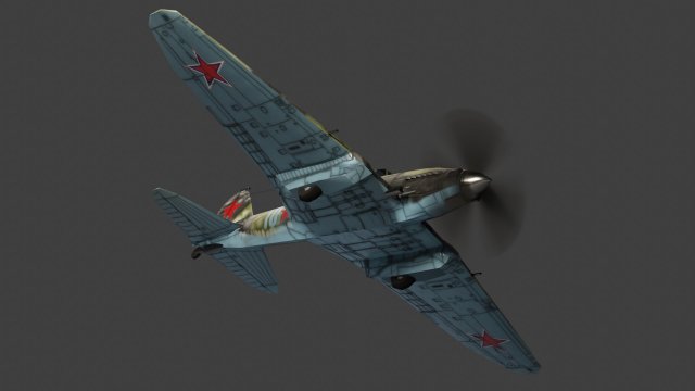 IL-2 Sturmovik Lowpoly WW2 Attack Plane 3D Модель In.