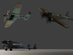 PZL37 Moose lowpoly WW2 bomber 3D 모델