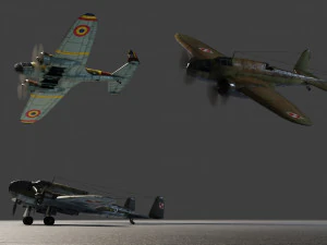 PZL37 Moose lowpoly WW2 bomber 3D Model