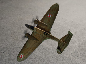 PZL37 Moose lowpoly WW2 bomber 3D 모델