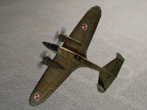 PZL37 Moose lowpoly WW2 bomber 3D Model