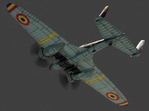 PZL37 Moose lowpoly WW2 bomber 3D Model