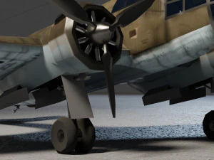 PZL37 Moose lowpoly WW2 bomber 3D Model