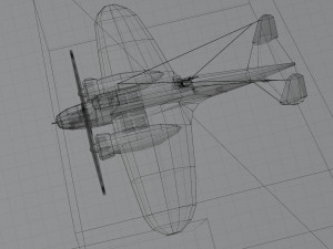 PZL37 Moose lowpoly WW2 bomber 3D 모델