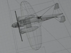 PZL37 Moose lowpoly WW2 bomber 3D Model