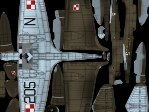 PZL37 Moose lowpoly WW2 bomber 3D 모델