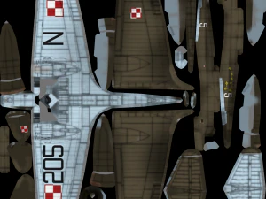 PZL37 Moose lowpoly WW2 bomber 3D Model