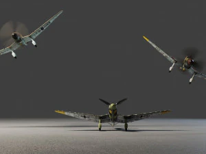 Bombardero Junkers Ju-87 Stuka lowpoly WW2 Modelo 3D