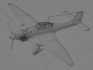 Junkers Ju-87 Stuka lowpoly WW2 bomber Modello 3D