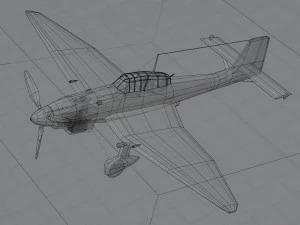 Bombardero Junkers Ju-87 Stuka lowpoly WW2 Modelo 3D
