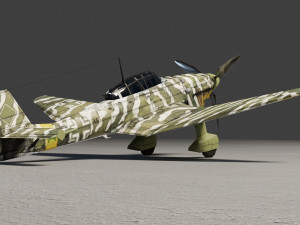 Junkers Ju-87 Stuka lowpoly WW2 bomber Modello 3D