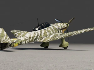 Bombardero Junkers Ju-87 Stuka lowpoly WW2 Modelo 3D