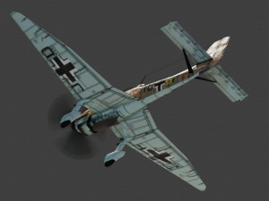 Junkers Ju-87 Stuka lowpoly WW2 bomber Modello 3D