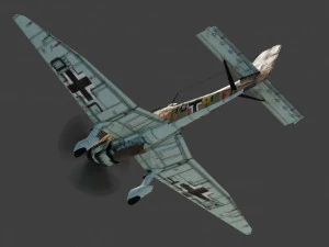 Bombardero Junkers Ju-87 Stuka lowpoly WW2 Modelo 3D