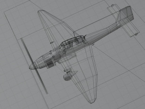 Junkers Ju-87 Stuka lowpoly WW2 bomber Modello 3D